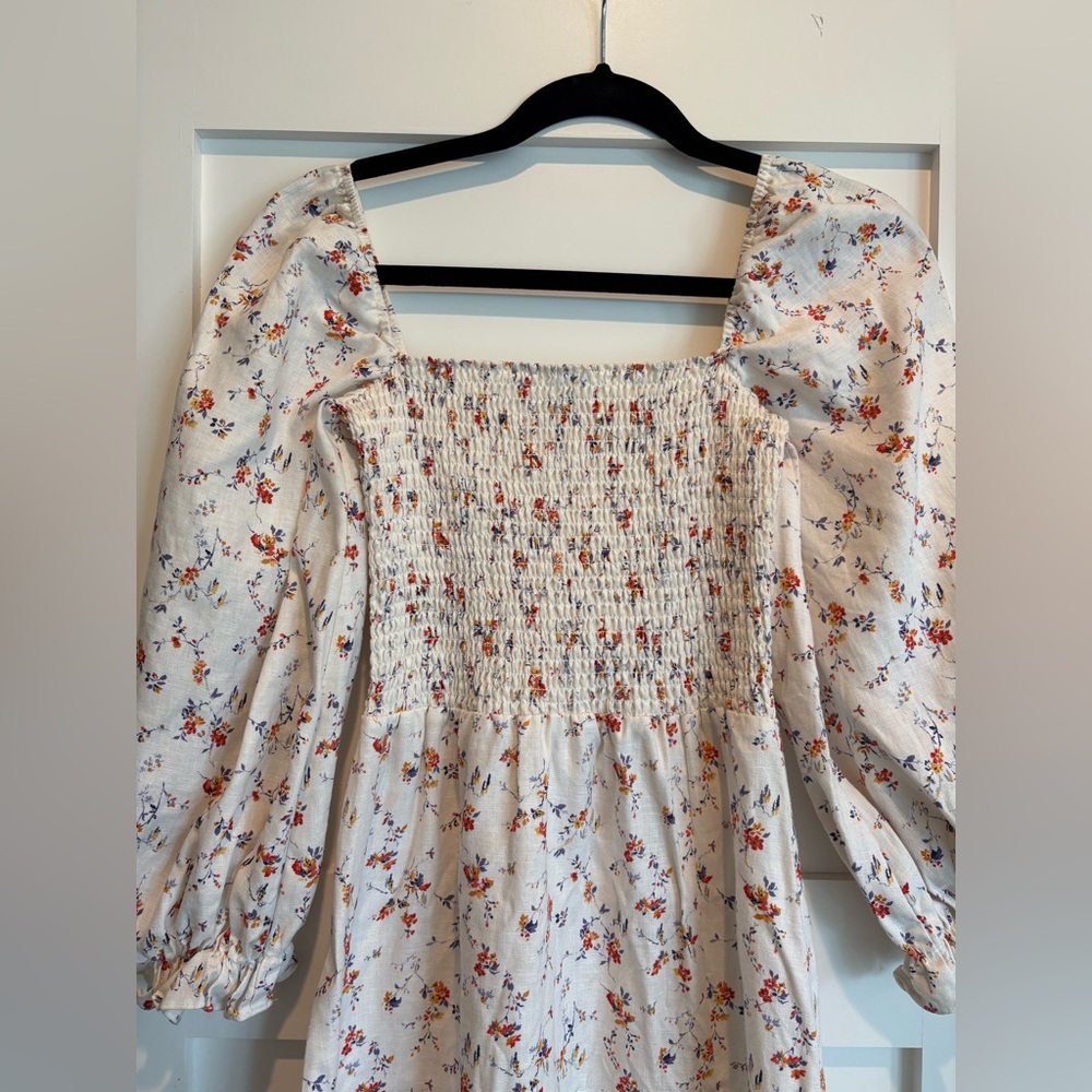 Reformation Floral Long Sleeve Dress with Slit - Picture 7 of 9